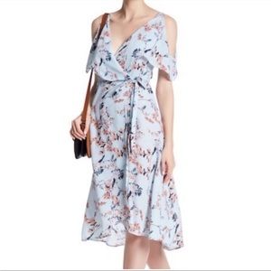 Spirit of Grace Floral Surplice Wrap Dress Small